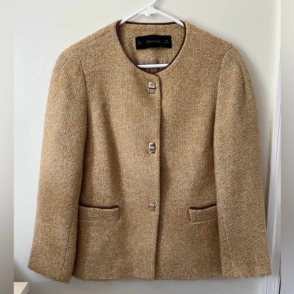 Zara Basic Tweed Blazer